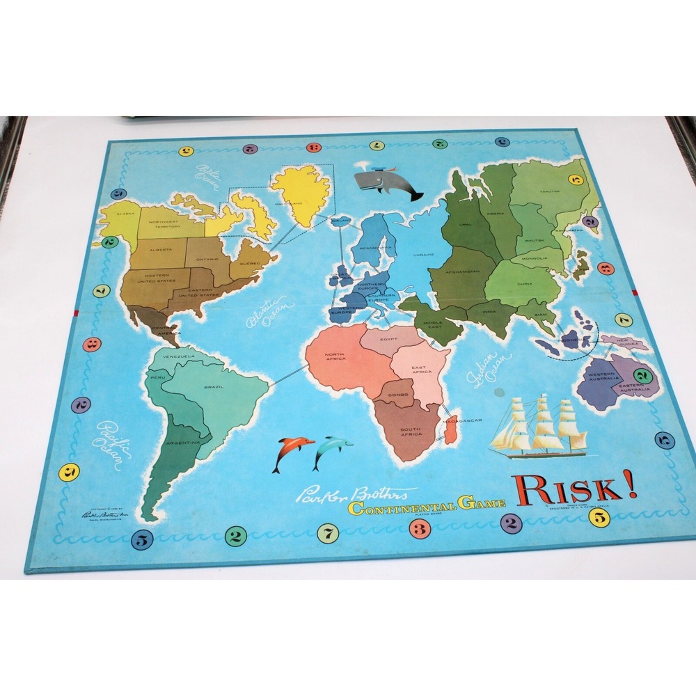 Vintage RISK Continental Board Game 1968 by Parker Brothers (no instructions) - Picture 2 of 11